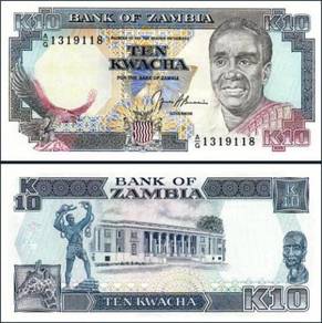 Zambia 10 kwacha 1989-1991 p 31 unc