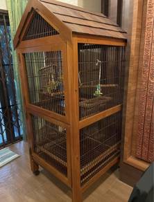 Solid Nyatoh Wood bird cage