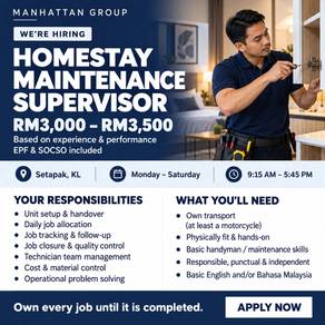 Homestay Maintenance Supervisor - Setapak