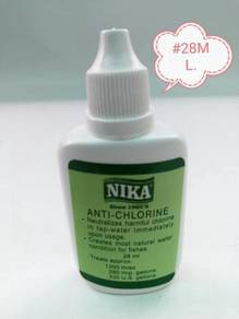 Nika Anti Chlorine 28ml Aquarium Fish Ikan Water