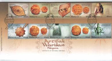First Day Cover Artifacts National Heritage 2011