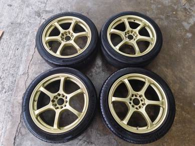 Sport rim second 17 Advan rg siap tayar exora wish