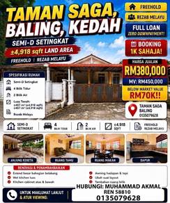 Semi-Detached House For Sale in Baling,KDH