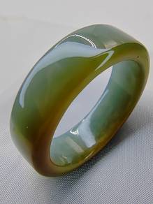 Icy Ice Bluish Yellow Jadeite Jade / US SIZE 16