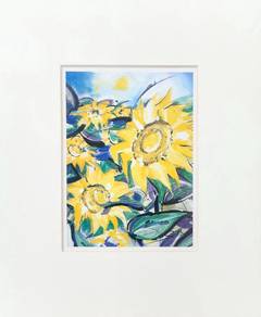 Abstract Sunflower Print