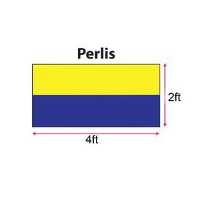 Bendera Perlis (Polyester) 2 x 4ft