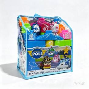 Robocar Poli Building Blocks Toy Set with Storage