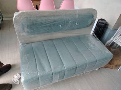 2 Seater Blue White Sofa Chair TF490
