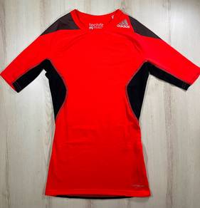 Adidas Techfit Orange Compression Tee #CA Used