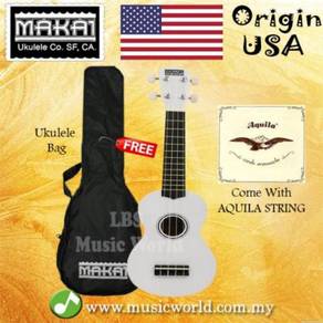 Makai mk10 ukulele soprano + bag White