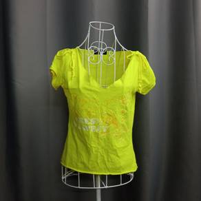 Morgan De Toi Yellow V-Neck Top