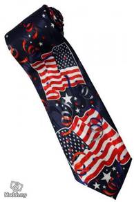 Patriotic American Flag #8 Silk Cartoon Neck Tie