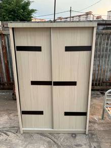 4x6ft Sliding Door Almari Baju Wardrobe Drawer Clo