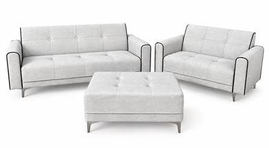 Sofa 2+3 Seaters FREE Stool SF666 LGY