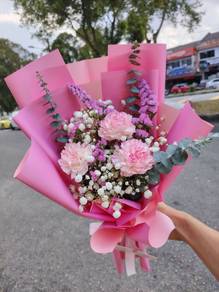 3Pink Carnation Bouquet 3