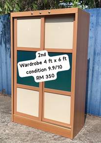 Wardrobe 4 ft x 6 ft / Almari Baju / Almari Murah
