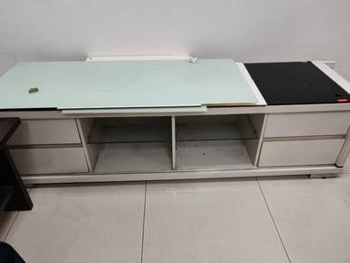 TV Kabinet 6kaki 4 laci Cabinet TV 6 feet 4 drawer