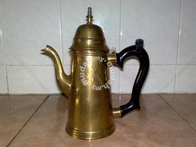Antique EPNS brass teapot teko tembaga