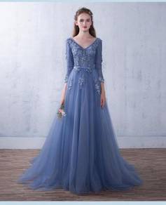 Blue dinner wedding bridal dress gown RBP0209