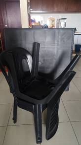 foldable table and 3 chairs for sale