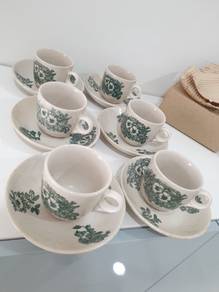 (B634) Vintage NOS Coffee Cups (Cawan Kopi Lama)