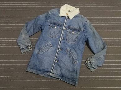 Wrangler sherpa denim jacket woman L