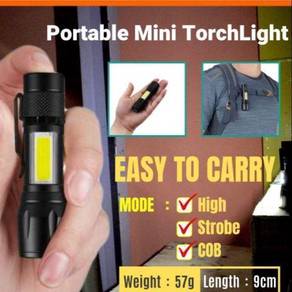 Rechargeable Torch Light XPE Dual Lights 1000L