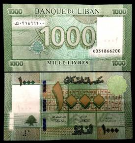 Lebanon 1000 Livres 2016  全新 黎巴嫩 1000里弗 纸币 2016年