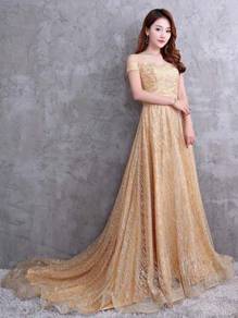 Gold prom evening wedding dress gown RBP1489