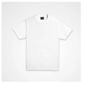 T-shirt plain short sleeve white