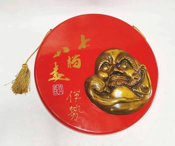 Vtg 15+" DARUMA Wall Hanging Lacquer Japanese Sign