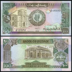 Sudan 100 pounds 1989   - unc
