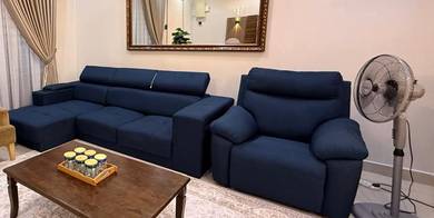Sofa 3 Seater L Shape & 1 Seater Recliner