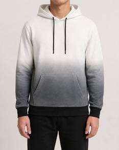 White Grey Ombre Hoodie
