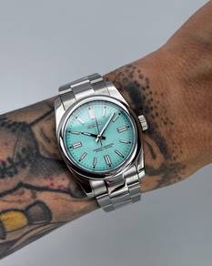 Custom Seiko Mod 36mm Turquoise Green Oyster
