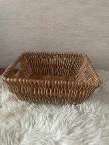 Wicker Bamboo Basket with Handle 