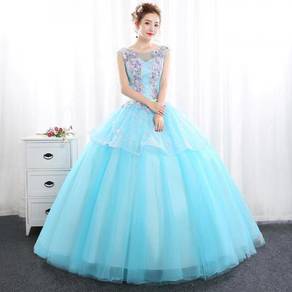 Blue wedding bridal ball dress gown RB1916