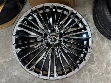New rim 19x8.5jj Wald black chrome alphard