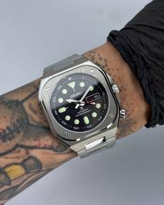 Custom Seiko Mod 42mm Black Prospex Day-Date BR05