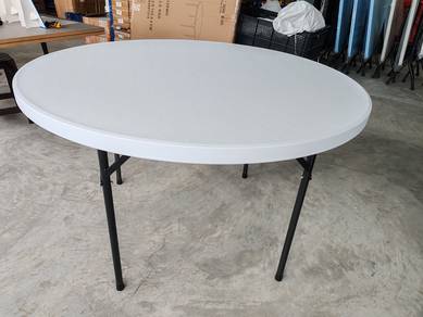 4ft 120cm Meja Lipat Bulat