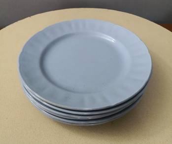 Vintage Encore crown blue dinner plate 6