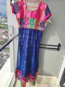 Short Sleeveless Pink Blue, long, off-white ethnic