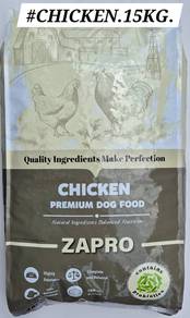 Zapro Dog Food 15kg Chicken Premium Makanan Anjing