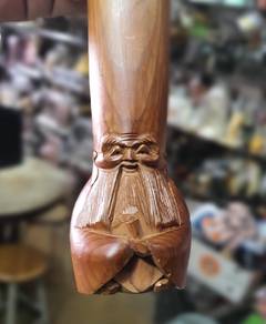 Japanese Fukurokuju God of Longevity Hand Carved W