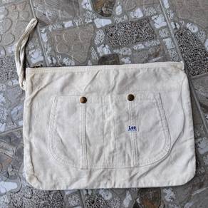 Lee corduroy pouch zippered clutch bag
