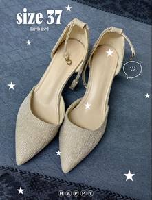 Sparkling Gold Heels Size 37