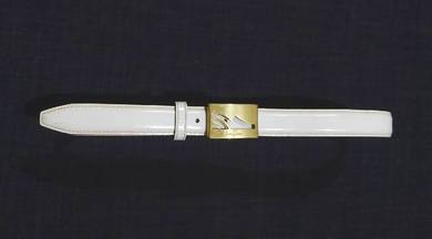 Salvatore Ferragamo Women's White Leather Belt
