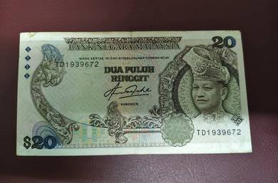 Duit lama RM20 sign gabenor Aziz Taha