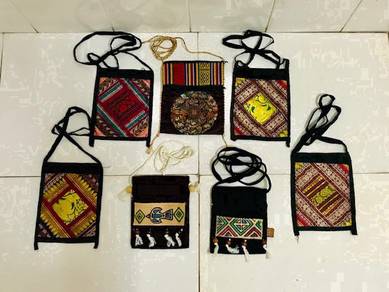 Cotton Embroidered Sling Bags