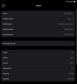 Ipad 64gb 9th generation